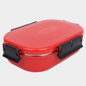 Steel Lunch Box, 2 Containers and 1 Spoon, Plastic and Steel, Big Container: 3 X 7 X 19 cm; Small Container: 3 X 5 X 10 cm, Spoon: 13 cm, 2 Containers, 1Spoon Steel Lunch Box, 2 Containers and 1 Spoon, Plastic and Steel, Big Container: 3 X 7 X 19 cm; Small Container: 3 X 5 X 10 cm, Spoon: 13 cm, 2 Containers, 1Spoon