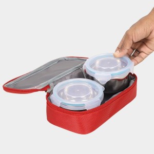 Hitech Sales 300ml Plastic & Steel Lunch Box – Red Leakproof Tiffin Box for Office & School Hitech Sales 300ml Plastic & Steel Lunch Box – Red Leakproof Tiffin Box for Office & School