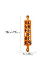 Khartal - Traditional Indian Hand Cymbals with Ergonomic Grip for Easy Playing, 10 Pair Set, Bright Orange Color