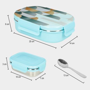 Hitech Sales Plastic & Steel Lunch Box – Green Leakproof Tiffin Box for Office & School Hitech Sales Plastic & Steel Lunch Box – Green Leakproof Tiffin Box for Office & School
