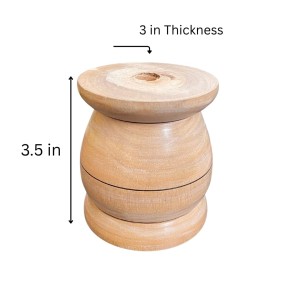 Wooden Mortar and Pestle Set (Ohkli Musal/Hamal Dista/Kharal/Khalbatta) 3.5X6.5 Inch – Handcrafted Grinder for Spices & Herbs – Traditional Kitchen Tool for Mixing and Grinding Wooden Mortar and Pestle Set (Ohkli Musal/Hamal Dista/Kharal/Khalbatta) 3.5X6.5 Inch – Handcrafted Grinder for Spices & Herbs – Traditional Kitchen Tool for Mixing and Grinding