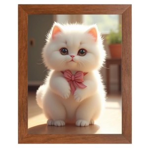 AI Funny Cute Cat Art Picture for Kids - 14x18 inches, Brown Color - Perfect Wall Decor for Children's Room AI Funny Cute Cat Art Picture for Kids - 14x18 inches, Brown Color - Perfect Wall Decor for Children's Room