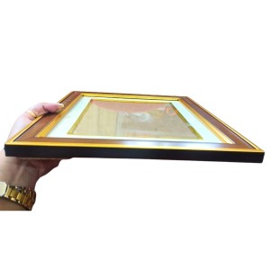 Premium Wooden Photo Frame with Golden Border | Classic Wall & Tabletop Display Frame for Home & Office Décor | Suitable for Certificates, Photos & Artwork (Brown & Golden) Premium Wooden Photo Frame with Golden Border | Classic Wall & Tabletop Display Frame for Home & Office Décor | Suitable for Certificates, Photos & Artwork (Brown & Golden)