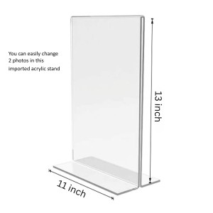 Anandamayee Debi Acrylic T-Style Photo Stand - 11x13 Inches, Compact and Stylish Spiritual Display, easily change 2 photos (Pack of 1) Anandamayee Debi Acrylic T-Style Photo Stand - 11x13 Inches, Compact and Stylish Spiritual Display, easily change 2 photos (Pack of 1)