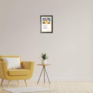 Narendra Modi & His Famous Quote Photo Frame - Brown Frame, 11x15 Inches, Perfect for Office & Wall Decoration, Ideal Gift
