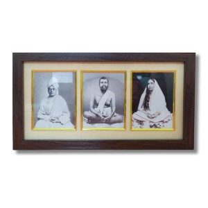 HiTechMart Swami Vivekananda & Ramakrishna Paramhansa & Sarada maa photo frame || Three pictures in one Frame || Laminated photo frame for wall, living room, gifts (Wood Base and Front Laminated) HiTechMart Swami Vivekananda & Ramakrishna Paramhansa & Sarada maa photo frame || Three pictures in one Frame || Laminated photo frame for wall, living room, gifts (Wood Base and Front Laminated)