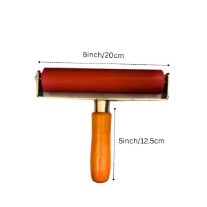 Rubber Brayer Roller with Wooden Handle – 8-Inch Ink Roller for Printmaking, Stamping, Crafting, and Scrapbooking – Durable Steel Frame & Smooth Rolling for Even Ink Application. Rubber Brayer Roller with Wooden Handle – 8-Inch Ink Roller for Printmaking, Stamping, Crafting, and Scrapbooking – Durable Steel Frame & Smooth Rolling for Even Ink Application.