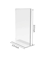 Sri Chaitanya Mahaprabhu & Swami Prabhupada Acrylic T-Style Photo Stand, Compact and Stylish Spiritual Display, easily change 2 photos (Pack of 1)