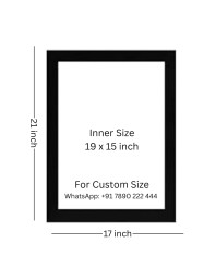 Animals in nature Photo Frame Funny Animal and Bird Cartoon Art, Black color, 17x21 Inch