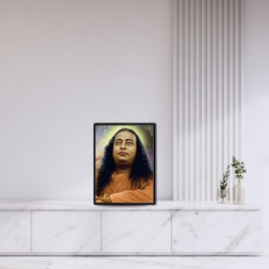 Paramahansa Yogananda Laminated Photo - 13x15 Inches, Divine Blessings for Home & Office and Temple Decoration