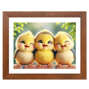 AI Funny Cute Birds Art Picture for Kids - 18x22 inches, Brown Color - Perfect Wall Decor for Children's Room AI Funny Cute Birds Art Picture for Kids - 18x22 inches, Brown Color - Perfect Wall Decor for Children's Room