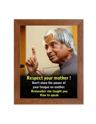 A P J Abdul Kalam & Famous Quote Brown Frame, 18x22InchesInspirational Wall Art for Office, Home DecorIdeal Spiritual Gift