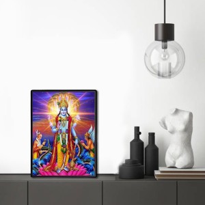 Vishnu Laminated Photo - 5x7 Inches, Divine Blessings for Home & Office and Temple Decoration Vishnu Laminated Photo - 5x7 Inches, Divine Blessings for Home & Office and Temple Decoration