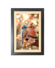 The bird couples Black Photo Frame Funny Animal and Bird Cartoon Art