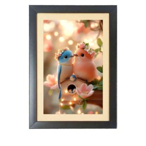 The bird couples Photo Frame Funny Animal and Bird Cartoon Art, Black color, 11x15 Inch The bird couples Photo Frame Funny Animal and Bird Cartoon Art, Black color, 11x15 Inch