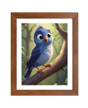 AI Funny Cute Bird On Tree Art Picture for Kids - 10x14 inches, Brown Color - Perfect Wall Decor for Children's Room AI Funny Cute Bird On Tree Art Picture for Kids - 10x14 inches, Brown Color - Perfect Wall Decor for Children's Room