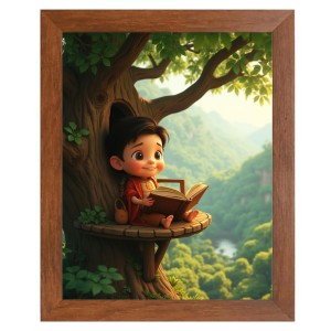 AI Funny Cut Boy Art Picture for Kids - 10x14 inches, Brown Color - Perfect Wall Decor for Children's Room AI Funny Cut Boy Art Picture for Kids - 10x14 inches, Brown Color - Perfect Wall Decor for Children's Room