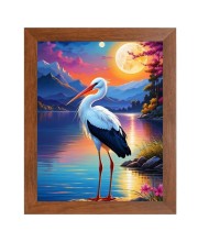 AI Funny Stork Art Picture for Kids - 10x14 inches, Brown Color - Perfect Wall Decor for Children's Room AI Funny Stork Art Picture for Kids - 10x14 inches, Brown Color - Perfect Wall Decor for Children's Room