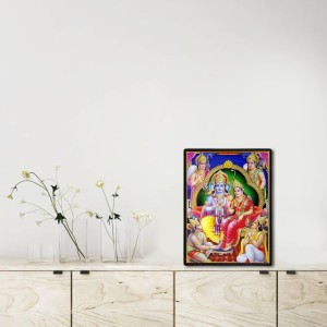 Sri Ram Darbar Laminated Photo (11x13 Inches Without glass) Divine Blessings for Table and Walls,Home & Office and Temple Decoration