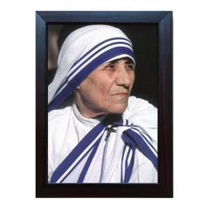 Hitech Mother Teresa Laminated photo frame for table, Study & living room, gifts (Pvc Frame and Front face - Glass, 8 x 6 inch) Hitech Mother Teresa Laminated photo frame for table, Study & living room, gifts (Pvc Frame and Front face - Glass, 8 x 6 inch)