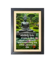 Buddha & His Famous Quote Photo Frame - Black Frame, 11x15 Inches, Perfect for Office & Wall Decoration, Ideal Gift