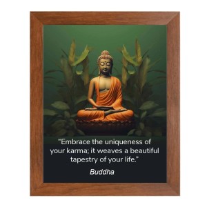 Buddha & His Famous Quote Photo Frame - Brown Frame, Perfect for Office & Wall Decoration, Ideal Gift Buddha & His Famous Quote Photo Frame - Brown Frame, Perfect for Office & Wall Decoration, Ideal Gift
