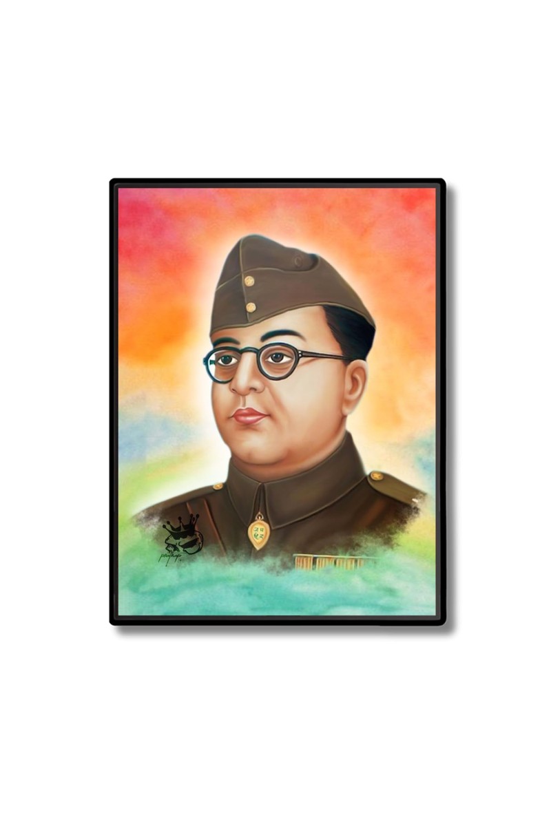 Netaji Subhash Candra Bose Laminated Photo (11x13 Inches Without glass) Divine Blessings for Table and Walls,Home & Office and Temple Decoration