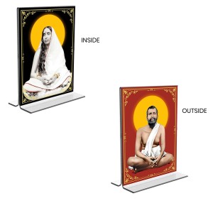 Sri Ramakrishna Paramhansa & Sarada Debi Acrylic T-Style Photo Stand, Compact and Stylish Spiritual Display, easily change 2 photos (Pack of 1) Sri Ramakrishna Paramhansa & Sarada Debi Acrylic T-Style Photo Stand, Compact and Stylish Spiritual Display, easily change 2 photos (Pack of 1)