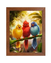 AI Funny Cute Birds On Tree Art Picture for Kids - 10x14 inches, Brown Color - Perfect Wall Decor for Children's Room AI Funny Cute Birds On Tree Art Picture for Kids - 10x14 inches, Brown Color - Perfect Wall Decor for Children's Room