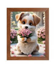 AI Funny Cute Dog Art Picture for Kids - 10x14 inches, Brown Color - Perfect Wall Decor for Children's Room AI Funny Cute Dog Art Picture for Kids - 10x14 inches, Brown Color - Perfect Wall Decor for Children's Room