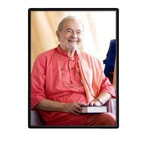 Swami Kriyananda Laminated Photo - 11x13 Inches, Divine Blessings for Home & Office and Temple Decoration