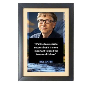 Mr. Bill Gates & His Famous Quote Black Photo Frame, 11x15 Inches, Perfect for Office & Wall Decoration, Ideal Gift Mr. Bill Gates & His Famous Quote Black Photo Frame, 11x15 Inches, Perfect for Office & Wall Decoration, Ideal Gift