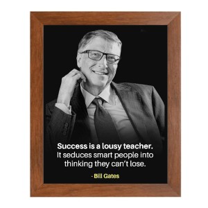 Bill Gates & Famous Quote Brown Frame, 18x22InchesInspirational Wall Art for Office, Home DecorIdeal Spiritual Gift Bill Gates & Famous Quote Brown Frame, 18x22InchesInspirational Wall Art for Office, Home DecorIdeal Spiritual Gift