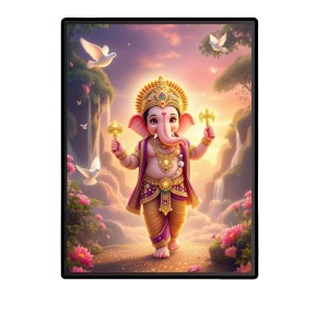 Sri Ganesh Laminated Photo (7x9 Inches Without glass) Divine Blessings for Table and Walls,Home & Office and Temple Decoration Sri Ganesh Laminated Photo (7x9 Inches Without glass) Divine Blessings for Table and Walls,Home & Office and Temple Decoration