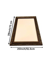 Classic Vintage Brown & Gold Decorative Photo Frame | Ornate Design Wall & Tabletop Picture Frame for Home Décor, Office & Gift Use (28inch/71 cm, 20inch/51.5cm)