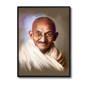 Mahatma Gandhi Laminated Photo - 5x7 Inches, Divine Blessings for Home & Office and Temple Decoration