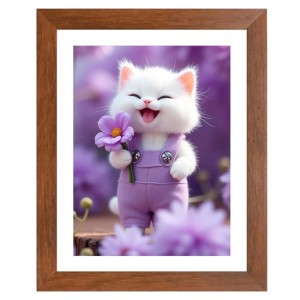 AI Funny Cute Cat Art Picture for Kids - 10x14 inches, Brown Color - Perfect Wall Decor for Children's Room AI Funny Cute Cat Art Picture for Kids - 10x14 inches, Brown Color - Perfect Wall Decor for Children's Room