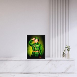 Netaji Subhash Candra Bose Laminated Photo - 11x13 Inches, Divine Blessings for Home & Office and Temple Decoration