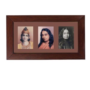 Sri Krishna, Sri Paramahansa Yogananda Color Photo Frame - 5x7 Inch, Elegant Religious Home & Temple Decor