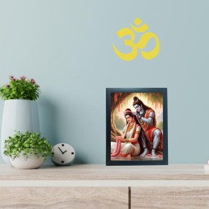 Hitech Sales Lord Shiva and Goddess Parvati Ji Polystyrene Photo Frame for Pooja Room, Temple Decor, Home Decoration and Gifting