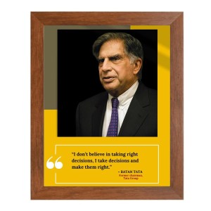 Shree Ratan Naval Tata & Famous Quote Brown Frame, 12x16InchesInspirational Wall Art for Office, Home DecorIdeal Spiritual Gift Shree Ratan Naval Tata & Famous Quote Brown Frame, 12x16InchesInspirational Wall Art for Office, Home DecorIdeal Spiritual Gift
