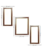 3-Pack A Glimpse of Eternity Photo Frames - 2 Pieces 10x17 Inch & 1 Piece 14x17 Inch - Rustic Wall Art for Home & Office Decor - Botanical Wall Hanging for Living Room, Bedroom, or Workspace