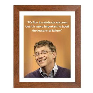 Bill Gates & Famous Quote Brown Frame, 14x18InchesInspirational Wall Art for Office, Home DecorIdeal Spiritual Gift Bill Gates & Famous Quote Brown Frame, 14x18InchesInspirational Wall Art for Office, Home DecorIdeal Spiritual Gift