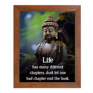 Buddha & His Famous Quote Photo Frame - Brown Frame, Perfect for Office & Wall Decoration, Ideal Gift Buddha & His Famous Quote Photo Frame - Brown Frame, Perfect for Office & Wall Decoration, Ideal Gift
