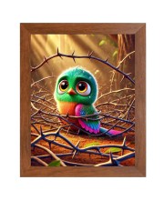AI Funny Cute Bird Art Picture for Kids - 10x14 inches, Brown Color - Perfect Wall Decor for Children's Room AI Funny Cute Bird Art Picture for Kids - 10x14 inches, Brown Color - Perfect Wall Decor for Children's Room