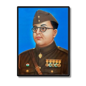 Netaji Subhash Candra Bose Laminated Photo (7x9 Inches Without glass) Divine Blessings for Table and Walls,Home & Office and Temple Decoration