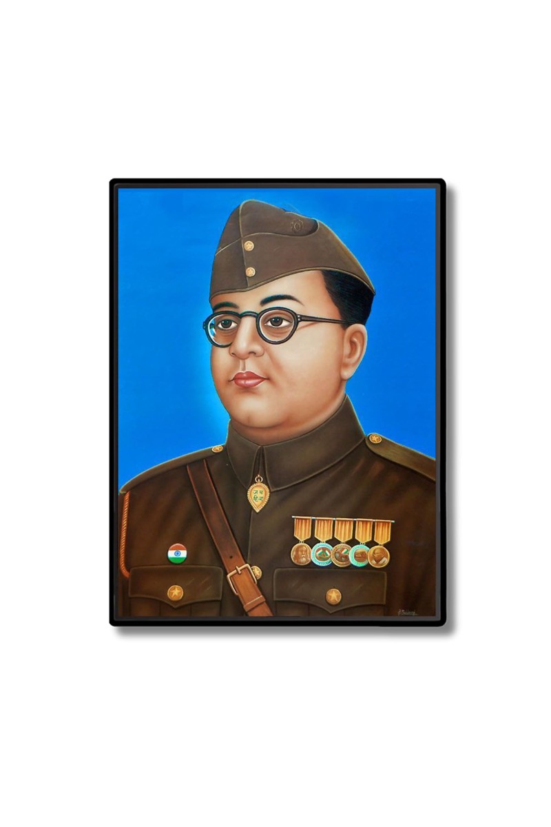 Netaji Subhash Candra Bose Laminated Photo (7x9 Inches Without glass) Divine Blessings for Table and Walls,Home & Office and Temple Decoration