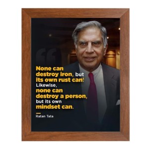 Shree Ratan Naval Tata & Famous Quote Brown Frame, 16x20InchesInspirational Wall Art for Office, Home DecorIdeal Spiritual Gift Shree Ratan Naval Tata & Famous Quote Brown Frame, 16x20InchesInspirational Wall Art for Office, Home DecorIdeal Spiritual Gift