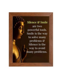 Buddha & Famous Quote Brown Frame, 10x14InchesInspirational Wall Art for Office, Home DecorIdeal Spiritual Gift
