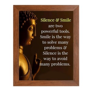 Buddha & Famous Quote Brown Frame, 10x14InchesInspirational Wall Art for Office, Home DecorIdeal Spiritual Gift